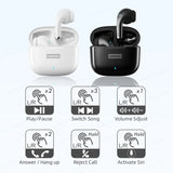 Lenovo LP40 Pro fones de ouvido Bluetooth 5.0 sem fio esportes fones de ouvido à prova d'água com microfone Touch Control TWS Headset